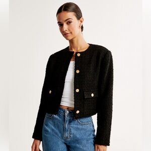 Abercrombie NEW WITH TAGS BLACK TWEED JACKET